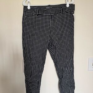 Old Navy Black and White Pixie Windowpane Pants